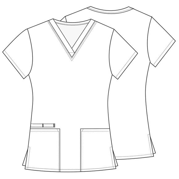 Cherokee Dental Print Scrub Top Tooth Fairy Your Smile Is Magical Small - Picture 5 of 10